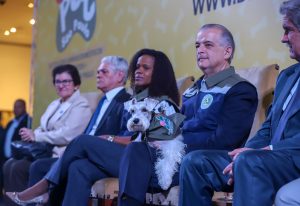 O governador do Estado de São Paulo, Márcio França, participa da cerimônia de lançamento do Sistema Estadual de Proteção aos Animais Domésticos (Pet São Paulo), realizada no Palácio dos Bandeirantes