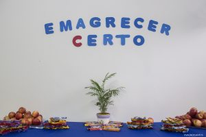 decoração do evento de apresentação do projeto Emagrecer Certo
