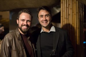 Os dentistas Wolber Campos e Fernando Ferraz durante evento de lançamento do livro Tributo a Elas no Tantra