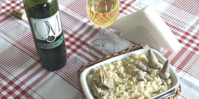 Risoto de alcachofra ao vinho do Restaurante Bonsucesso Alcachofra , participante do Festival Enogastronômico