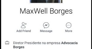 captura de tela do perfil falso