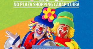 banner promocional do Show de Patati Patatá no Plaza Shopping Carapicuíba