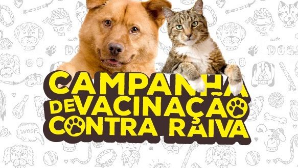 cartaz de divulgação da campanha de vacinação contra a raiva de embu das artes