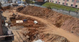 vista aérea das obras do novo terminal vila menck