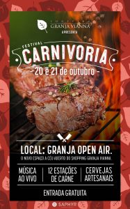 cartaz de divulgação do festival carnívora no Granja Open Air