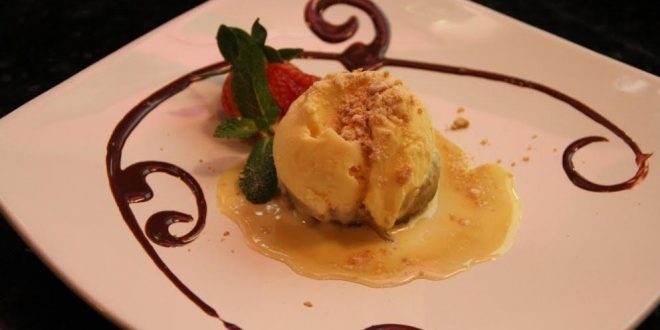 um fundo de alcachofra flambado