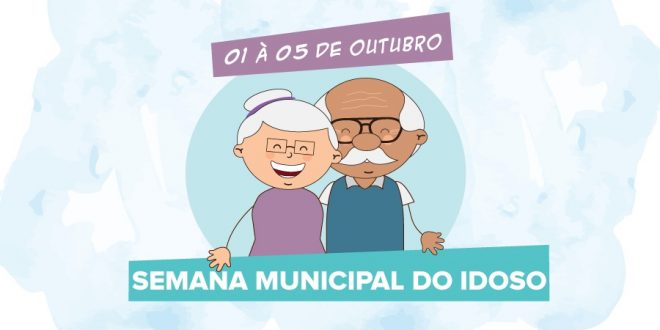 banner de divulgação da semana municipal do idoso de embu das artes