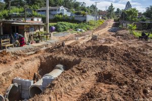 obras de pavimentação da Rua Joaquim Nabuco