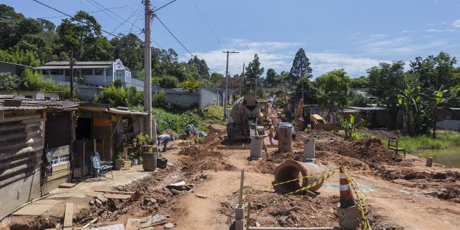obras de pavimentação da Rua Joaquim Nabuco