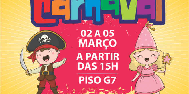 banner de divulgação do 3º bailinho de carnaval do plaza shopping carapicuíba