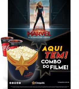 banner de divulgação do combo cinépolis capitã marvel