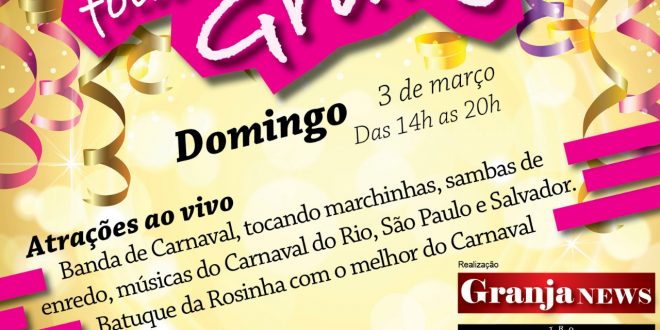banner do evento foliões da granja
