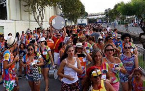 bloco Haja Fígado desfilando no carnaval de são roque 2019