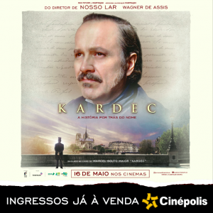 cartaz de divulgação da venda de ingressos do filme kardec na rede cinépolis