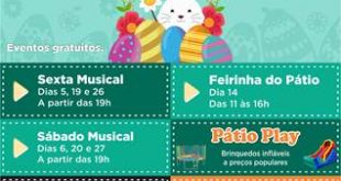 cartaz com programação do pátio cotia para abril