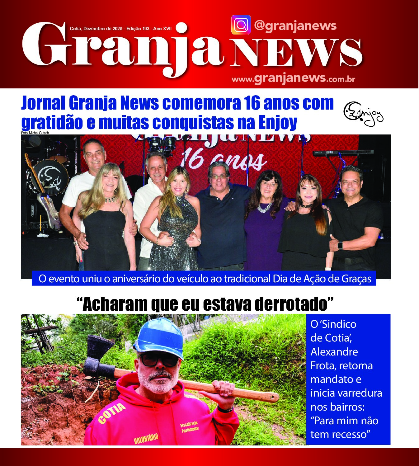 capa da edição 191 do jornal Granja News