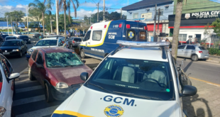 Homem em fúria atropela adolescentes, mas é preso pela GCM que acompanhou a cena pela Central de Monitoramento