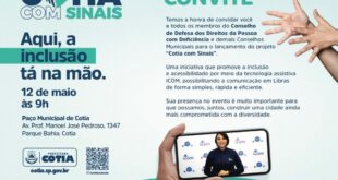 Cotia lança programa “Cotia Com Sinais” para ampliar atendimento acessível à comunidade surda